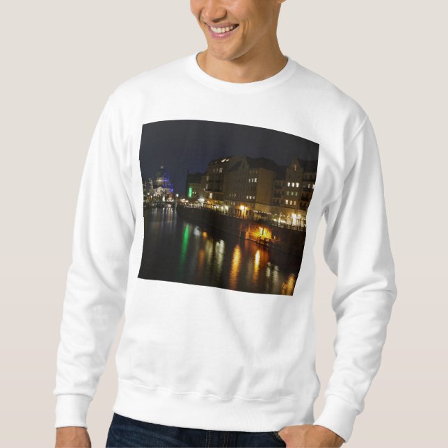 Sudadera Berlín Alemania Noche Spree Deutschland Nacht (Anverso)
