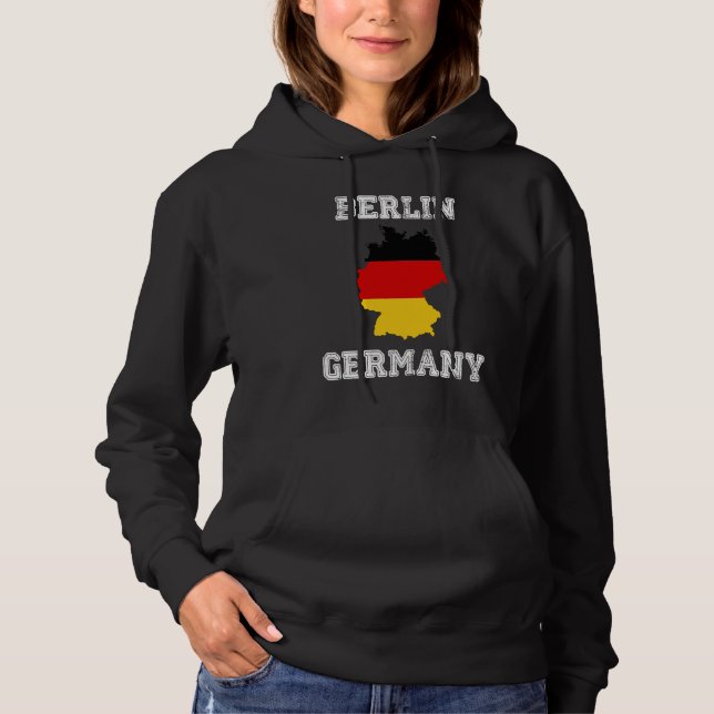 Sudadera Berlin Germany Vintage Germany Flag Map (Anverso)