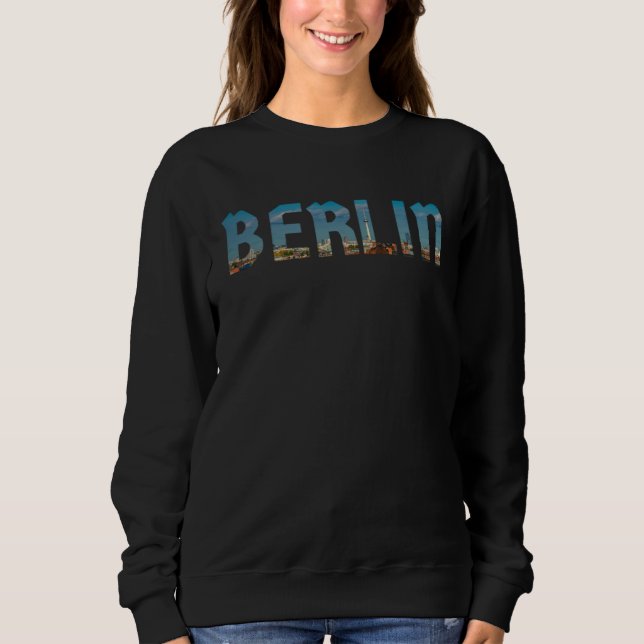 Sudadera Berlin Skyline Motif Alexanderplatz Capital Retro (Anverso)