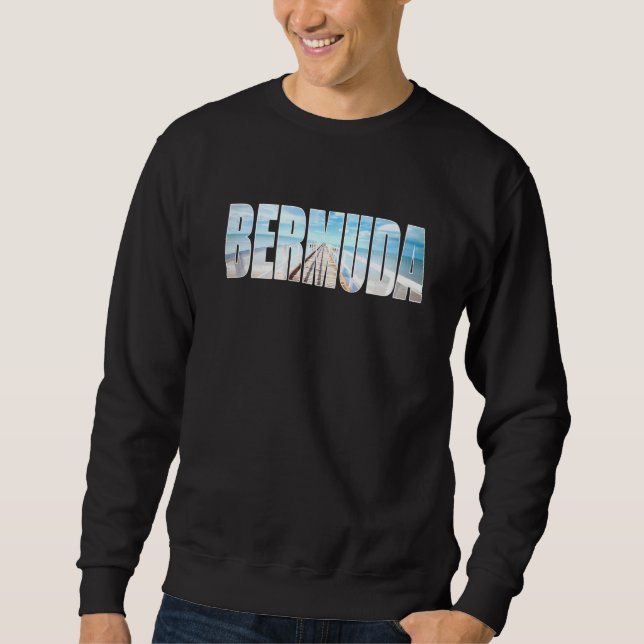Sudadera Bermuda Beach Sand Ocean Summer Keepsake Souvenir (Anverso)