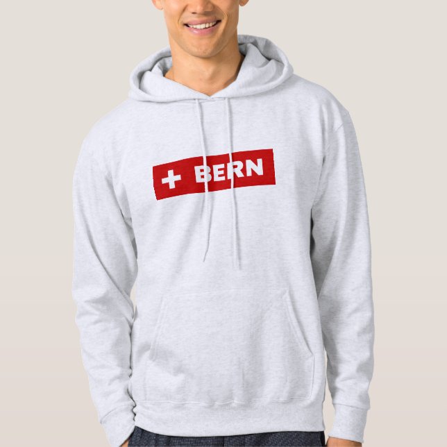 Sudadera Bern in Swiss Flag Colors Hoodie (Anverso)