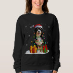 Sudadera Bernedoodle Santa Christmas Tree enciende Navidad<br><div class="desc">Bernedoodle Santa Christmas Tree enciende la Navidad Pajama Perros Mascotas</div>