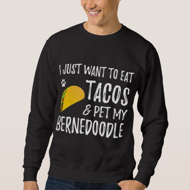 Sudadera Bernedoodle Taco Lover Cinco de Mayo Perro Mamá (Anverso)
