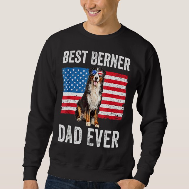 Sudadera Berner Dad American Flag Dog Dueño de Perros Berne (Anverso)