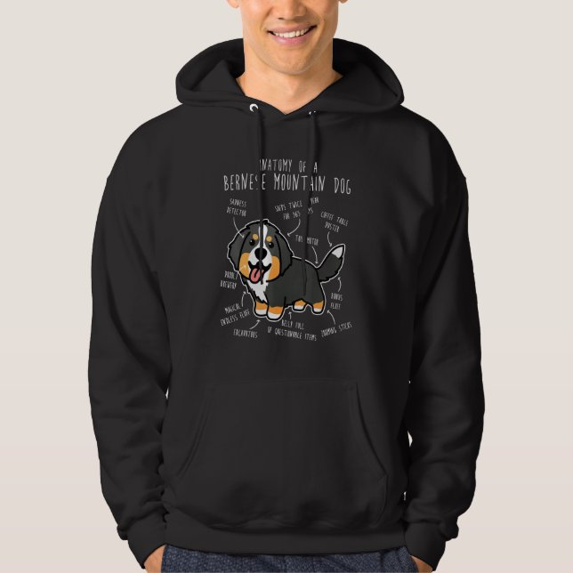 Sudadera Bernese Mountain Dog Anatomy  Cute Pet Dog Mom Dog (Anverso)