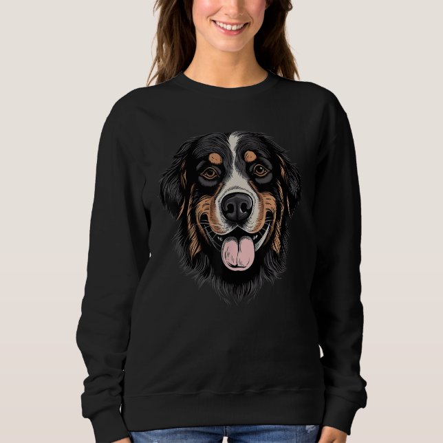 Sudadera Bernese Mountain Dog Cute Happy Little Berner Pupp (Anverso)