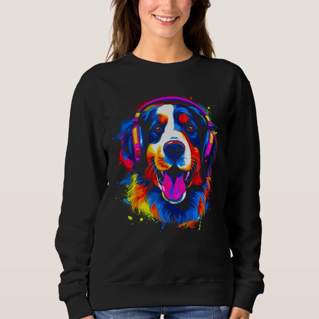 Sudadera Bernese Mountain Dog DJ Festival (Anverso)
