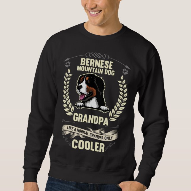 Sudadera Bernese Mountain Dog Grandpa Like A Normal Grandpa (Anverso)