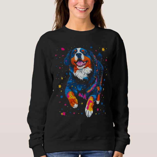 Sudadera Bernese Mountain Dog in Space (Anverso)