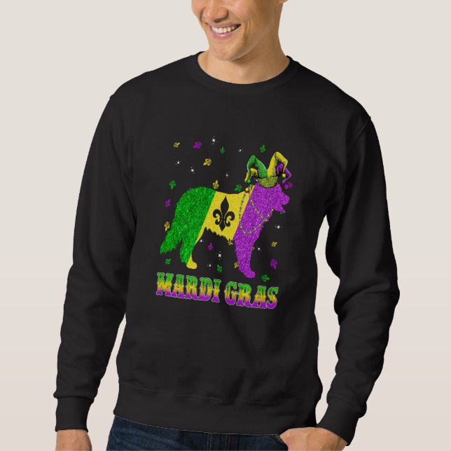 Sudadera Bernese Mountain Dog Mardi Gras Carnival Jester Be (Anverso)