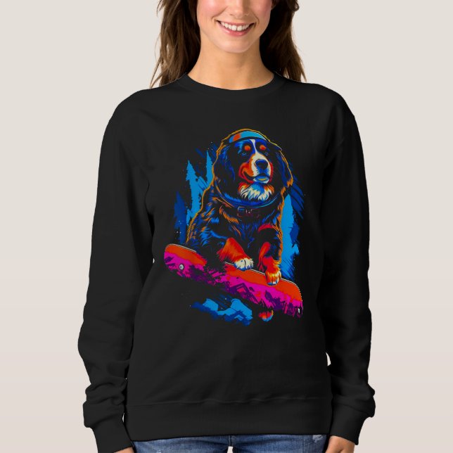 Sudadera Bernese Mountain Dog Snowboard (Anverso)
