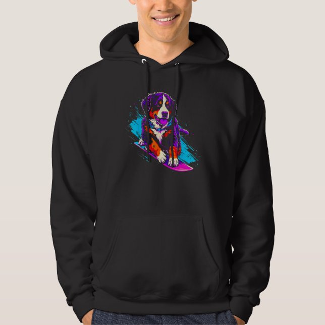 Sudadera Bernese Mountain Dog Snowboarding (Anverso)