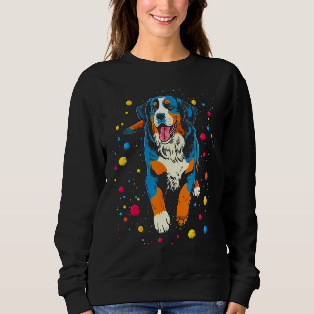 Sudadera Bernese Mountain Dog Space Science Cosmos (Anverso)