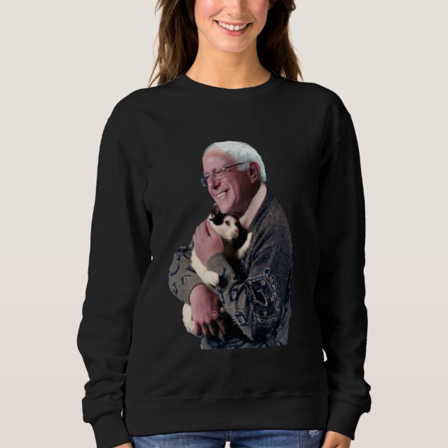 Sudadera Bernie Sanders Abrazando a los amantes de los anim (Anverso)