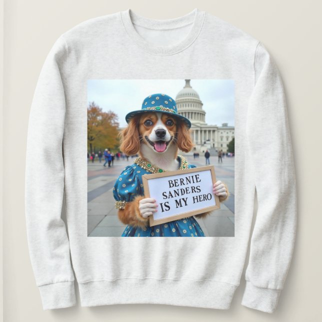 Sudadera Bernie Sanders Es Mi Héroe (Anverso del diseño)