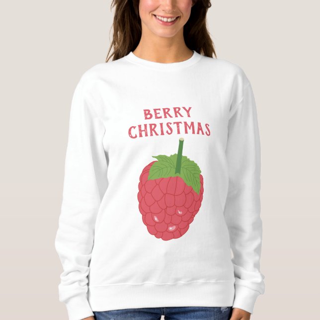 Sudadera Berry Navidades Raspberry Fruit Design (Anverso)