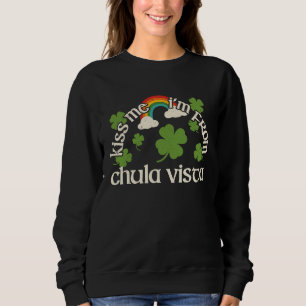 Sudadera Bésame el Shamrock en la ciudad de EE. UU. Día de 