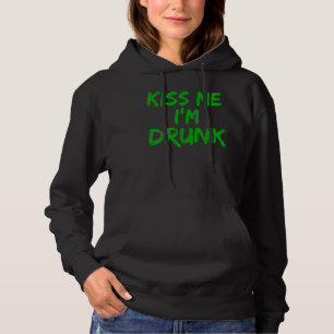 Sudadera Bésame, estoy borracha, divertida fiesta verde de 