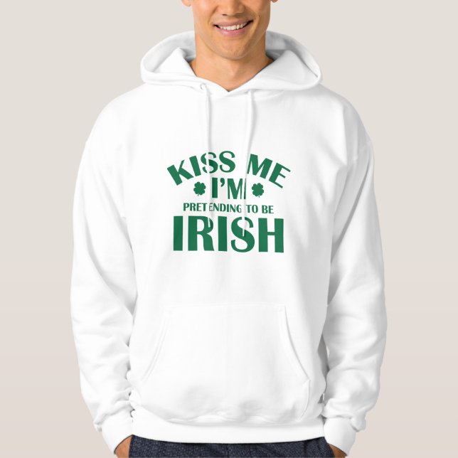 Sudadera Bésame, pretendo ser irlandés (Anverso)