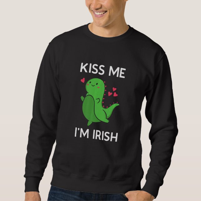 Sudadera Bésame soy cocodrilo irlandés (Anverso)