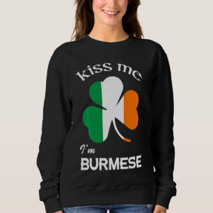 Sudadera Bésame Soy El Chamrock Birmano St Patrick S Da