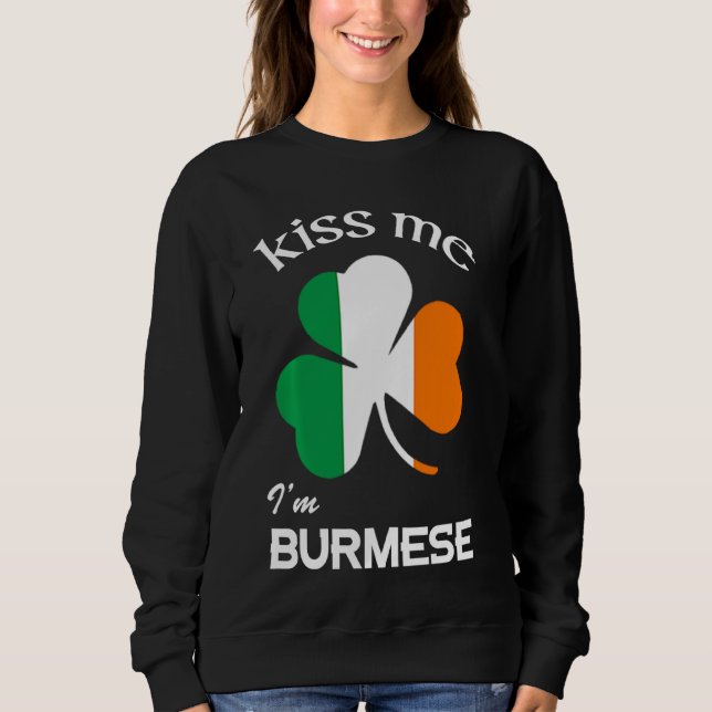 Sudadera Bésame Soy El Chamrock Birmano St Patrick S Da (Anverso)