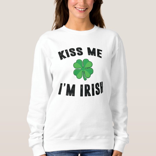 Sudadera Bésame, soy irlandés. (Anverso)