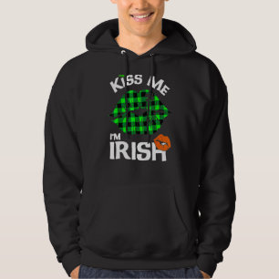 Sudadera Bésame soy irlandés de los labios de búfalo clover