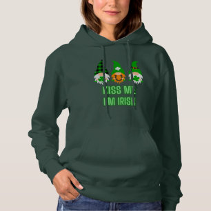 Sudadera Bésame soy irlandés St. Patrick's Day Gnome Shamro