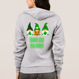 Sudadera Bésame soy irlandés St. Patrick's Day Gnome Shamro