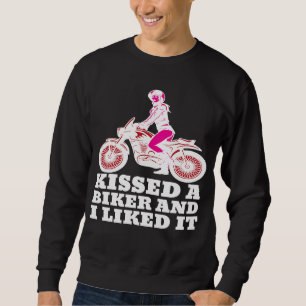 Sudadera Besé A Un Biker Y Me Gustó El Chica De Motocicleta