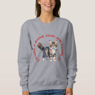 Sudadera Besé a un gato de Maine Coon