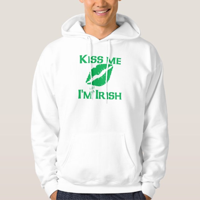 Sudadera Béseme que soy a medias irlandés (Anverso)