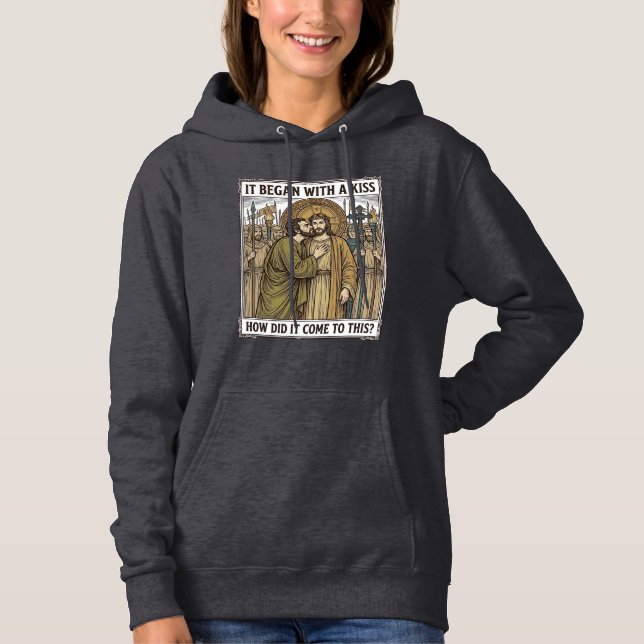 Sudadera Beso de traición bíblica vintage (Anverso)