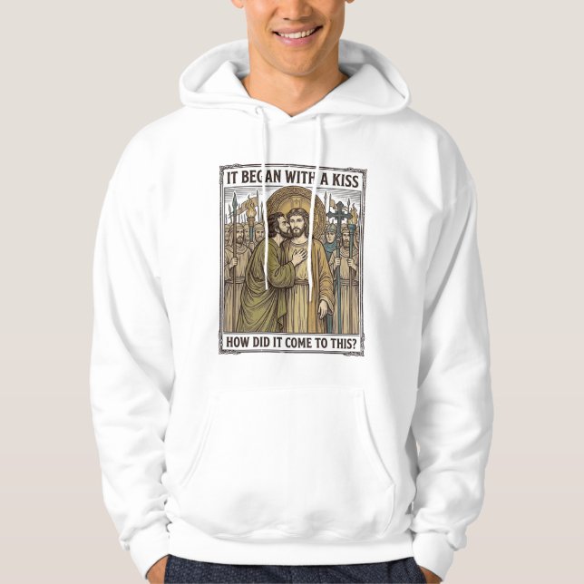 Sudadera Beso de traición bíblica vintage (Anverso)