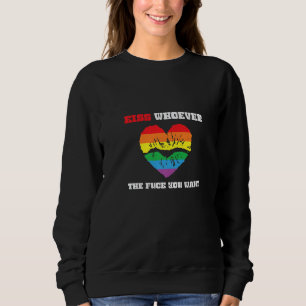Sudadera Beso del Orgullo Gay de la Bandera LBGT quienquier