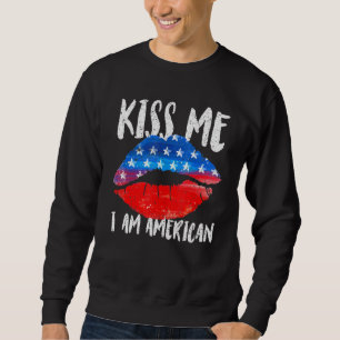 Sudadera Beso Mee Im Bandera Estadounidense Levanta 4 De Ju