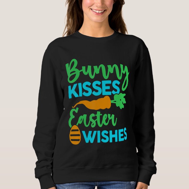 Sudadera Besos confitados Deseos de Pascua Feliz Día de Pas (Anverso)