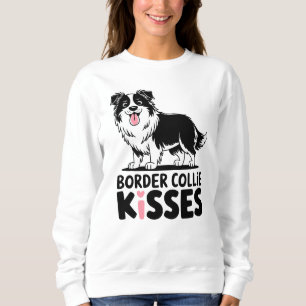 Sudadera Besos de Border Collie Lindo Dibujo Animado Amante