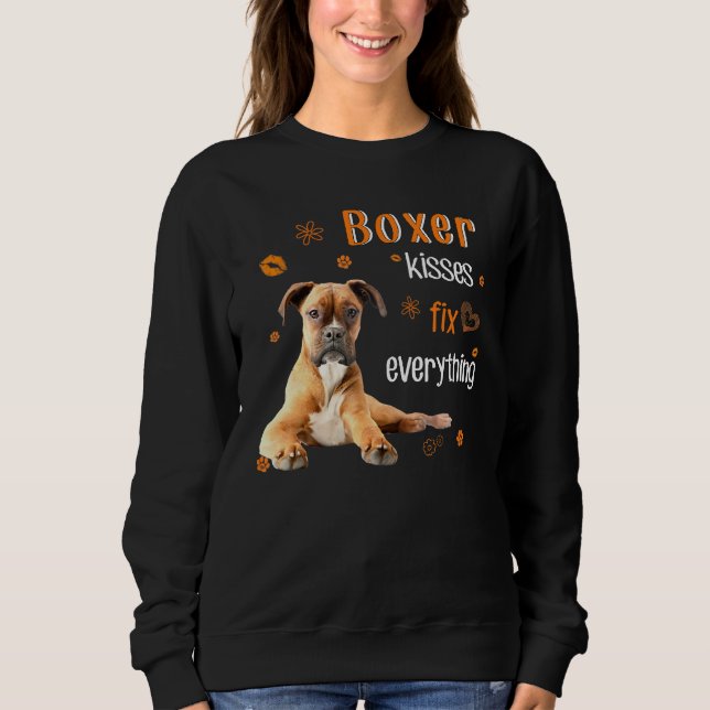 Sudadera Besos de boxeo arreglan todo (Anverso)