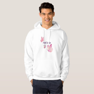 Sudadera Besos de mariposa y deseos de bebé   Pink Dad Be