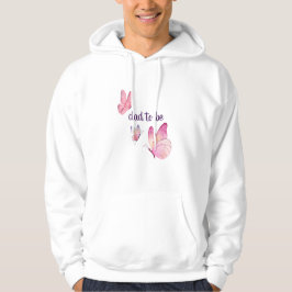 Sudadera Besos de mariposa y deseos de bebé | Pink Dad Be