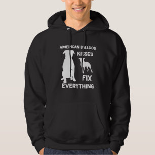 Sudadera besos de perro bulldog americano lo arreglan todo 