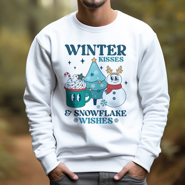 Sudadera Besos verde azulados retro de invierno y deseos de (Subido por el creador)