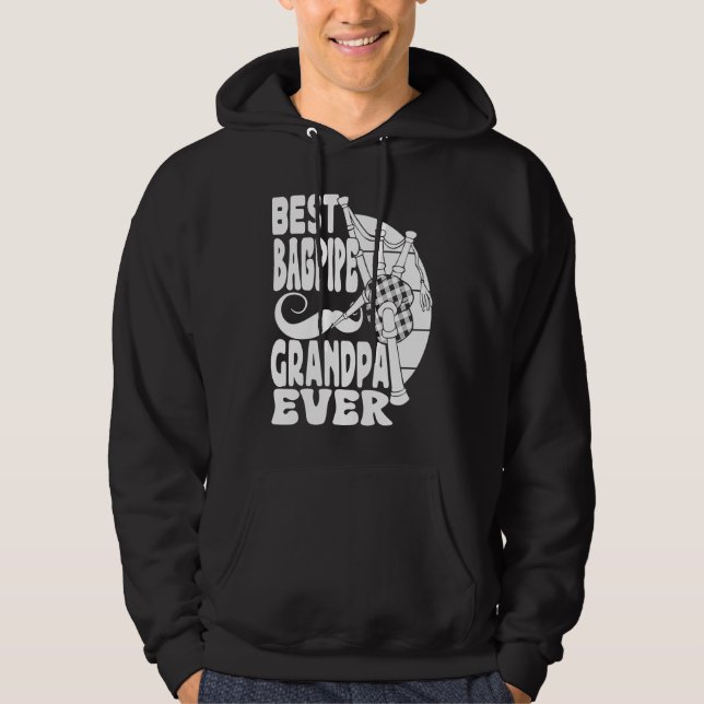 Sudadera Best Bagpipe Grandpa Ever Bagpiper Musician Bagpip (Anverso)