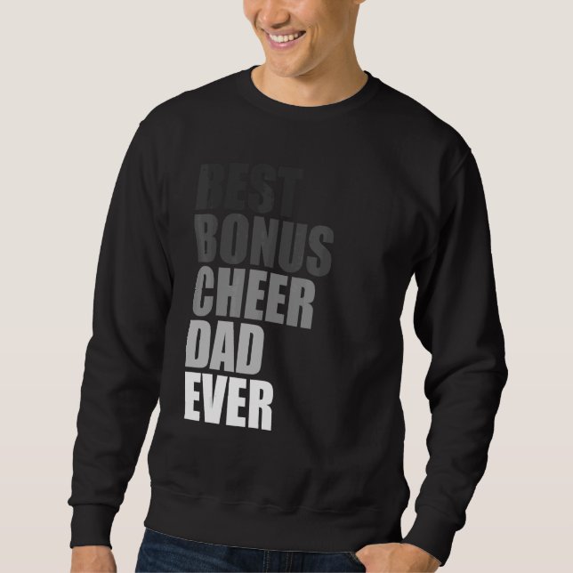 Sudadera Best Bonus Cheer Dad Ever Cheerleading Stepdad Jok (Anverso)