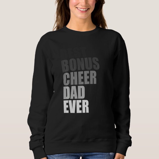 Sudadera Best Bonus Cheer Dad Ever Cheerleading Stepdad Jok (Anverso)