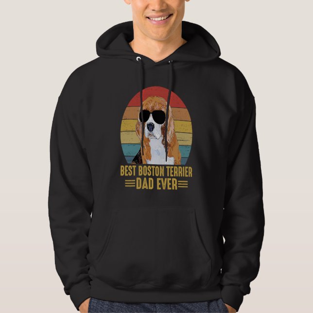 Sudadera Best Boston Terrier Dad Ever Funny For Dog Caretak (Anverso)
