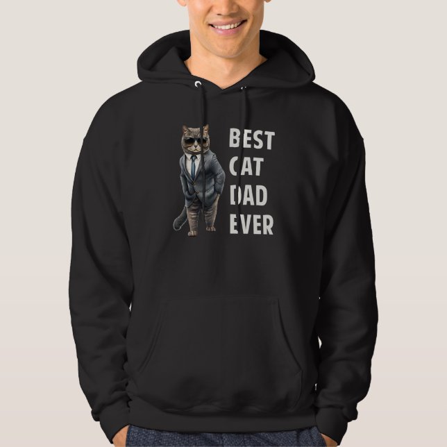Sudadera Best Cad Dad Ever  Cat Dad Fathers Day (Anverso)