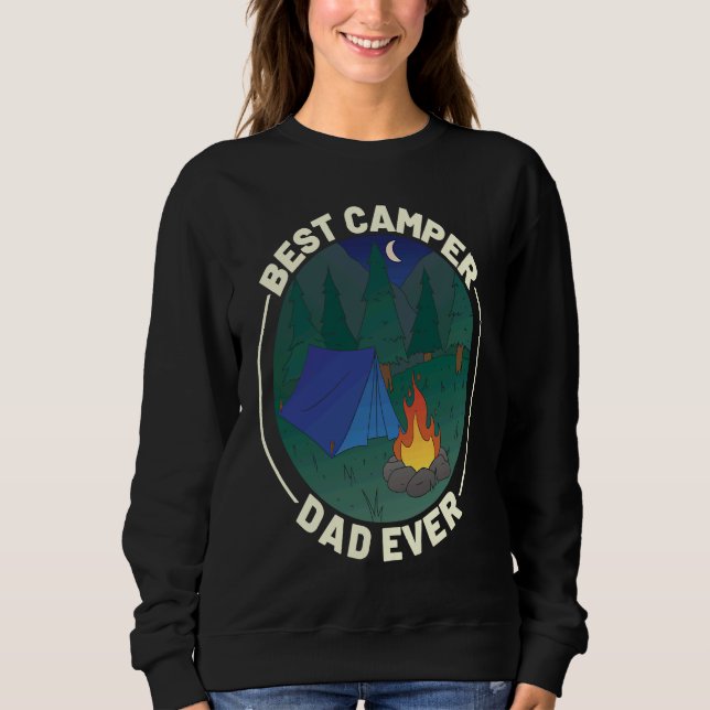 Sudadera Best Camper Dad Ever Camping Father's Day (Anverso)